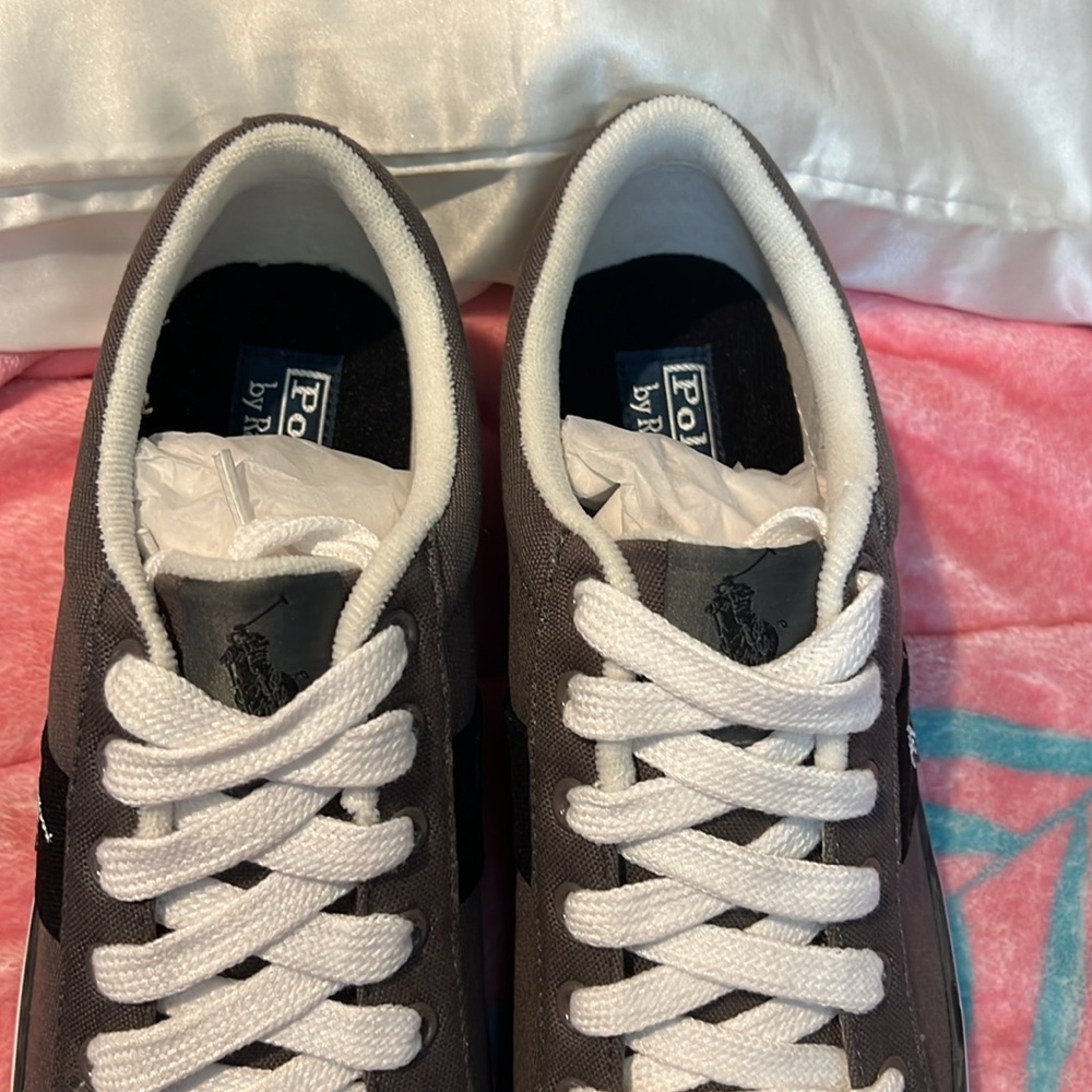 SALE 🔥🔥🔥Vintage Polo Ralph Lauren Giles Deck Shoes Gray. Size: 9.5 - Picture 6 of 11
